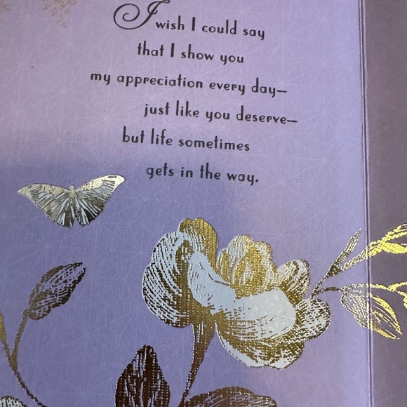 🧡10/$10 Gold and Purple Butterfly Greeting Card - Picture 6 of 8